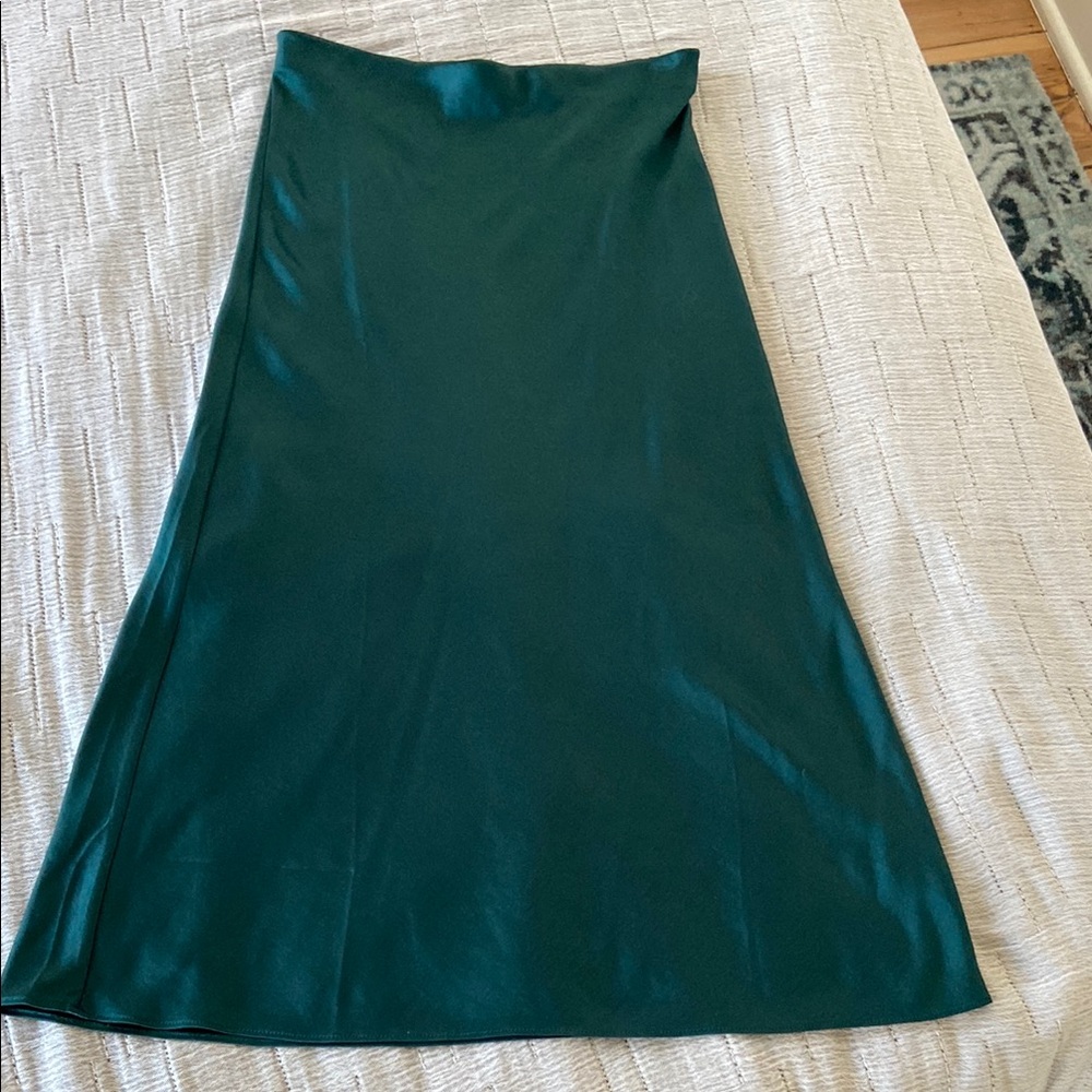 Madewell Dark Green A-Line Skirt